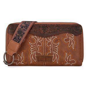 Wrangler Wristlet Wallets Floral Tooling Wallet Western :<